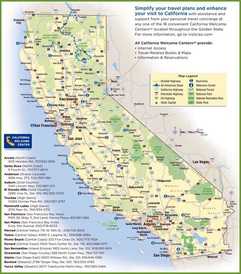 MAP Map of Cities in California Benefits